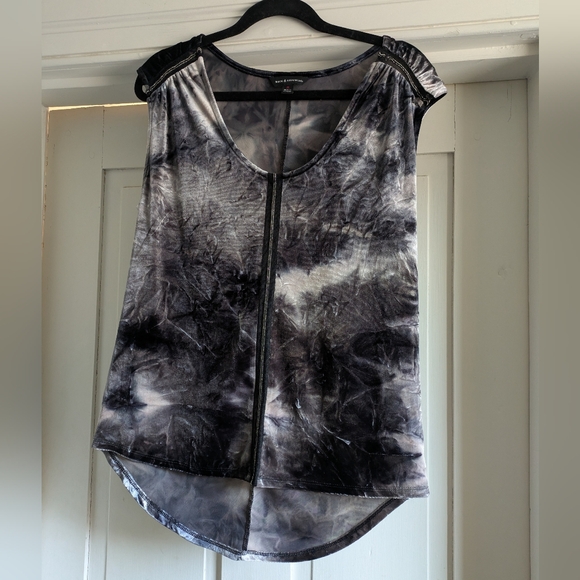Rock & Republic Tops - Rock & Republic Velvet Watercolor/Tie Dye Top- M